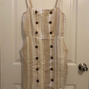 Striped button dress